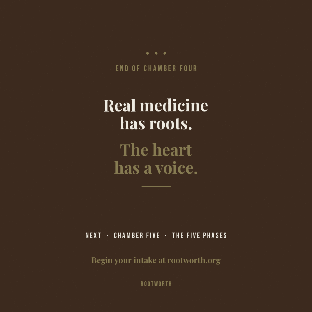 Chamber Four close — Speak from the heart.