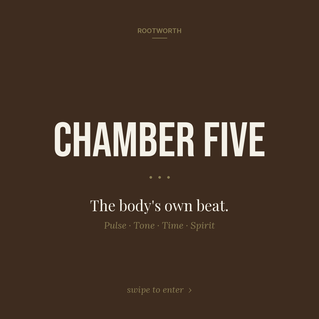Chamber Five cover — 五音 wǔ yīn — The Body's Own Beat.