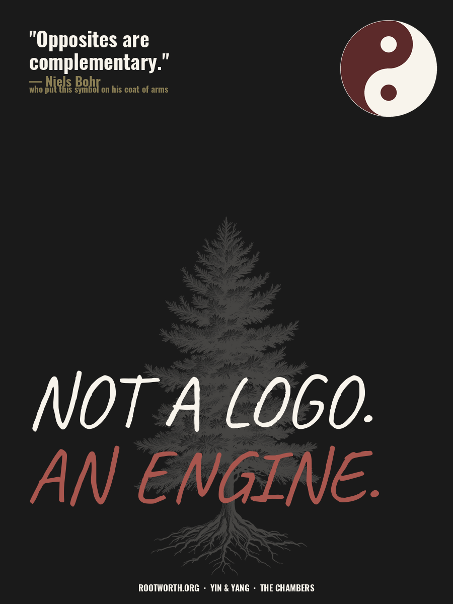 Not a Logo. An Engine. — Yin & Yang poster