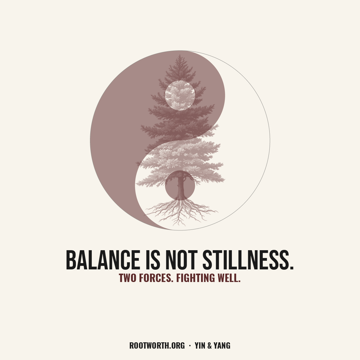 Balance Is Not Stillness — Yin & Yang tee